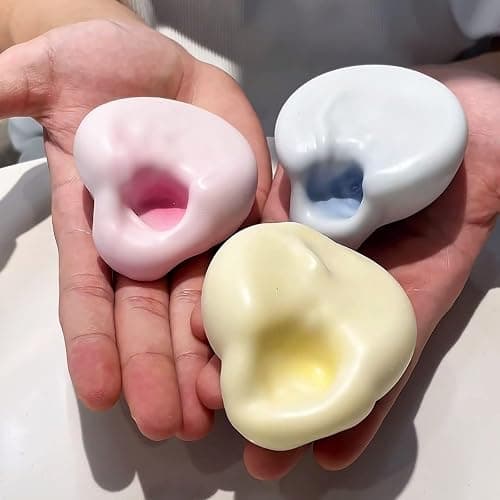 Gezan Shapeable Squishy Toys Stress Balls Stress Relief Sand Glutinous Balls Fidget Toys for Adults Anxiety Relief (Pink,Green) thumbnail 3