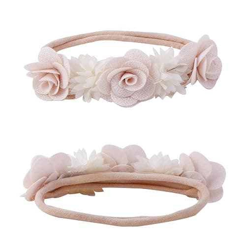 BFNAAgirl Baby Girl Headbands Nylon Flower Elastic Hairbands 6pcs Hair Accessories Gift for Newborn Infant Toddlers - 6pcs/set-5 thumbnail 3
