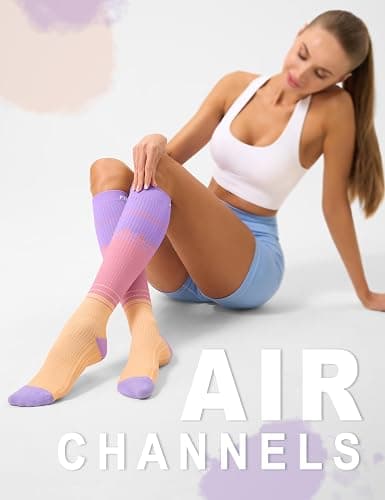 FITRELL 3 Pairs Compression Socks for Women and Men 20-30mmHg-Circulation Support Socks thumbnail 3