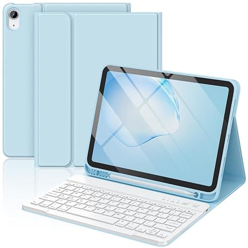 BQSS for iPad Air 11 Inch Case with Keyboard M4/M3/M2 (2026/2025/2024), Keyboard Case for iPad Air 10.9 Inch 5th/4th Generation (2022/2020) Detachable for iPad Pro 1st Case with Pencil Holder Blue - Image 1