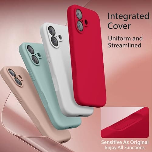 FireNova Magnetic for iPhone 17 Case, Compatible with MagSafe, [Integrated Silicone Camera Control Button] [Camera Protection] Anti-Scratch Microfiber Lining Phone Case, 6.3", Deep Red thumbnail 4