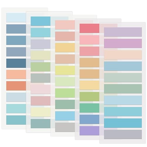 Yoosso 1000 Stück Haftstreifen, 5 Stile Sticky Notes Klebezettel | Klein Haftmarker Index Tabs Haftnotizen Pastell Pagemarker Selbstklebend für Büro Schule Seitenmarkierung (Mehrfarbig) - Image 1
