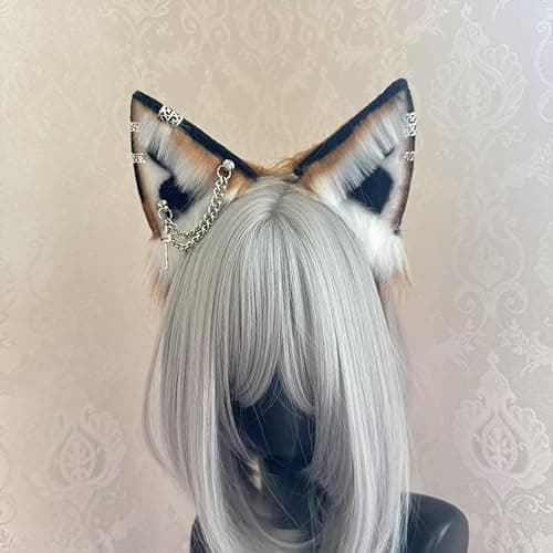 Wzltyrzz Handmade Wolf Fox Cat Ears Animal Headband Clip Cosplay Cute Head Accessories Punk Gothic for Halloween WZED-ALL-C thumbnail 5