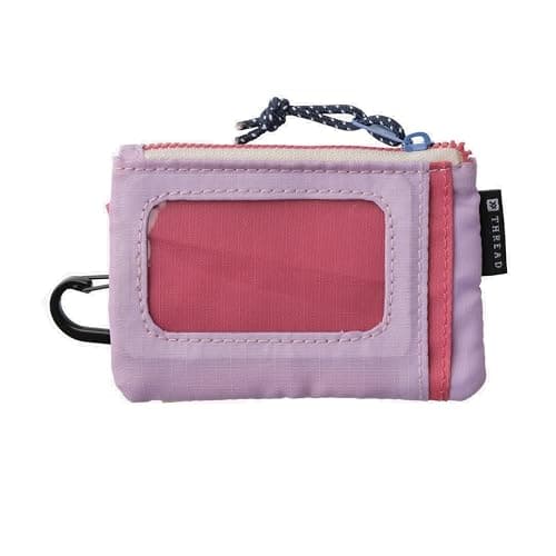 Thread Wallets Pouch Wallet – Compact Zip Wallet with Clear ID Window, Coin & Card Pockets, and Key Stash – Lightweight Rip-Stop Travel Wallet for Men & Women (Summer Mix) thumbnail 3