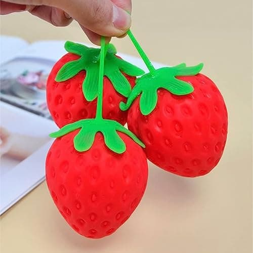 Anti-Stress Fruit Model Props Strawberry to Press Pinch Party Favor Add Adult Calm for Focus Squeeze Toys for Squeeze Ball Mesh for Girls for Adults thumbnail 7