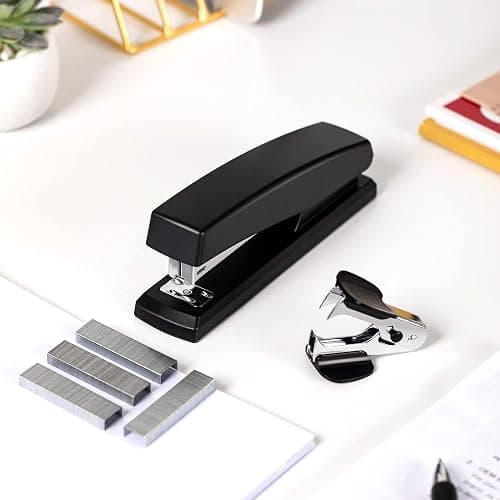 Deli Stapler, 25 Sheet Capacity, 1000 Staples & Staple Remover, Black thumbnail 2