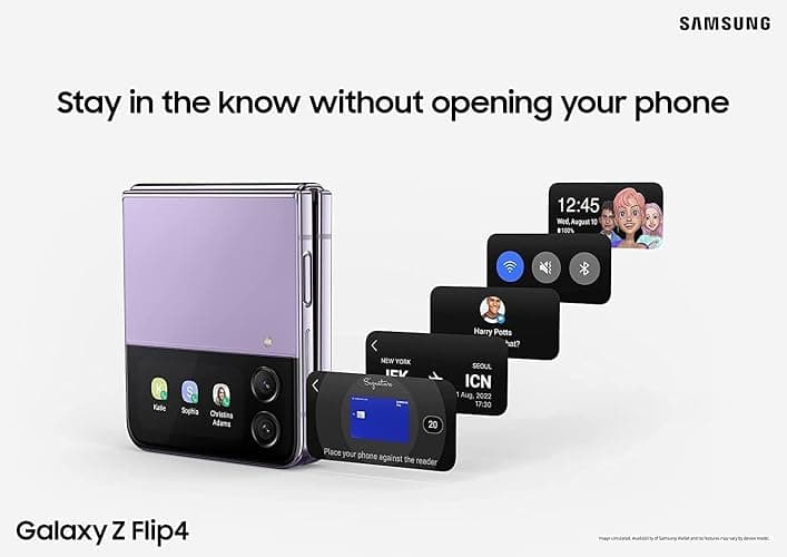 Samsung Galaxy Z Flip 4 5G, US Version, 128GB, Bora Purple - Unlocked (Renewed) thumbnail 3