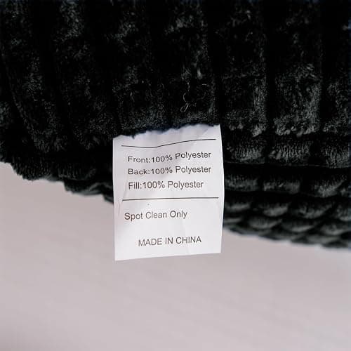 A Nice Night Reading Pillow Bed Wedge Large Adult Children Backrest with Arms Back Support for Sitting Up in Bed/Couch for Lounging Bedrest,Waffle Stereoscopic Design,Black thumbnail 8