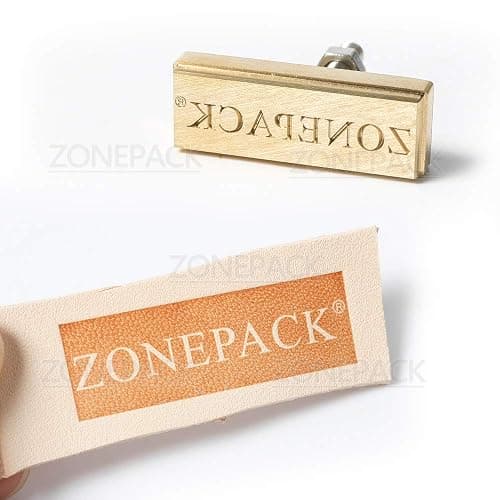 ZONEPACK Custom Logo Hot Foil Stamping Brass Mold Branding Iron Wood Burning Stamp Heating for Leather Wood Paper (Small Than 2''x2'' with 0.19'' Hole on Back) thumbnail 8
