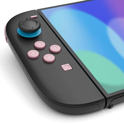 eXtremeRate DIY Replacement Full Set Buttons for Joycon 2, Custom ABXY Direction Keys Dpad + - C Home Capture Release L R ZR ZL Trigger Buttons for Nintendo Switch 2 Controller - Cherry Blossoms Pink thumbnail 6