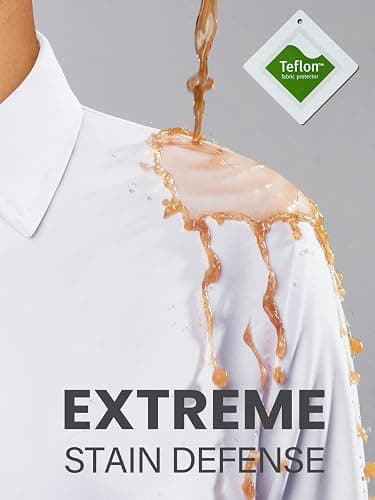siliteelon Women's Stain Shield Dress Shirts Wrinkle Free Long Sleeve Shirts Solid Work Business Button Down Shirts thumbnail 5