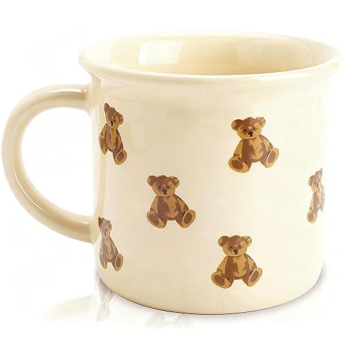 FableKnot Vintage Teddy Bear Small Coffee Mug-10oz-Cute Novelty Ceramic Cup for Women, Cute Coffee Cups, Tea or Milk.Gift for Teachers, Kids, Office or New Year thumbnail 9