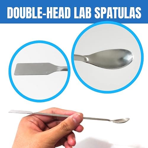 Scientific Lab Tools Pack for Basic Starter, Chemistry Set - Crucible Tongs Lab Spatula Scoop U-Shape Spoon Test Tube Clamps Stainless Steel Forceps Tweezers thumbnail 5