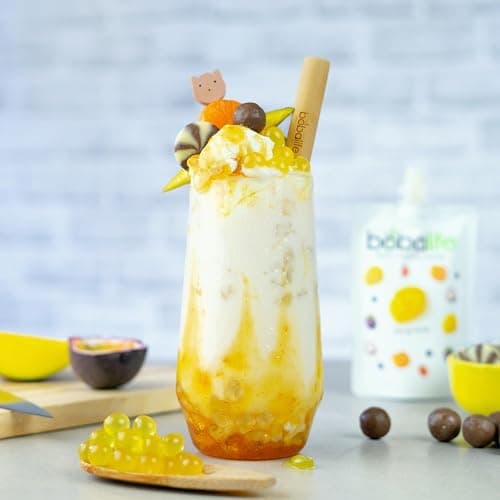 Bobalife Peach Flavoured Popping Boba 40 Servings (1.6kg), Fruit Juice Filled Boba Pearls for Bubble Tea, Iced Drinks, Desserts, Cocktails & Slush | Low Fat, Gluten-Free & Vegan thumbnail 5