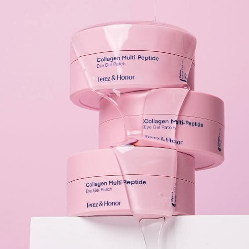 TEREZ & HONOR Peptide Collagen Under Eye Patches - 60 Korean Firming, Glowing & Hydrating Hydrogel Mask for Puffy Eyes, Dark Circles, Wrinkles, Fine Lines, Undereye Bags - Anti-Aging Eye Gel Pads thumbnail 9
