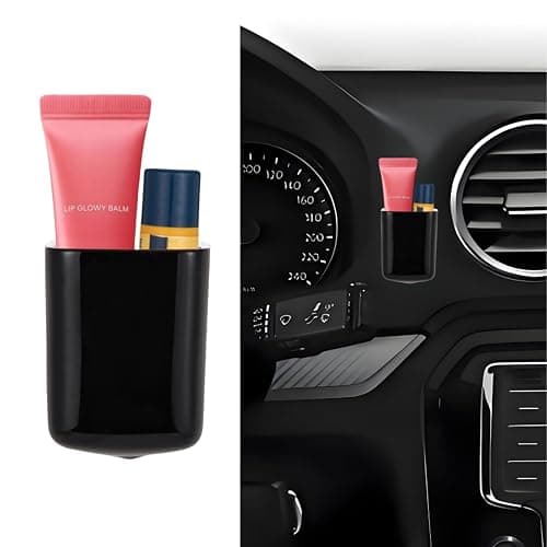 Veseek Car Lip Balm Holder for Chapstick Lip Gloss Holder for Car Chap Stick Holder for Women(Black) - Image 1