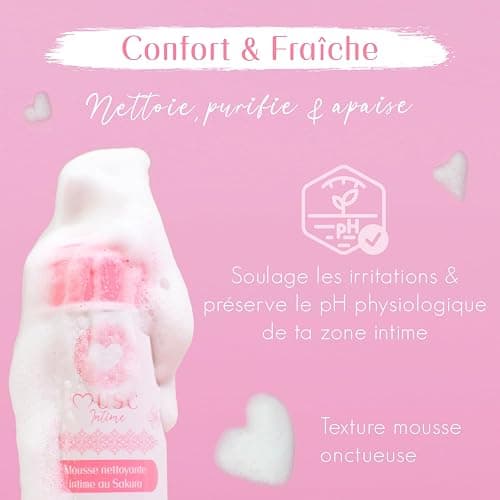 MUSC INTIME La Marque Officielle - Les Intimes - Mousse Intime & Parfum Intime - Sakura - L'Innocente - Parfume & Nettoie En Douceur - Testé Sous Contrôle Gynécologique - 150ml & 30ml thumbnail 2