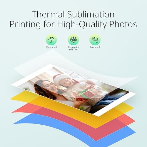 YOTON Photo Printer, Picture Printer with 54 Sheets (4"x6") & 1 Ink Ribbon, Support AR Video Printing, Wi-Fi Connection, Portable Photo Printer for iPhone/Android/Laptop thumbnail 4