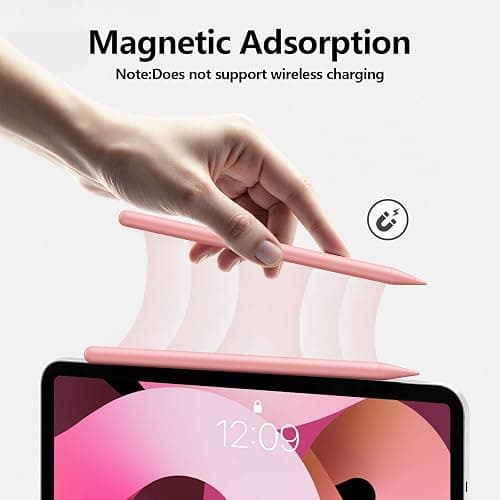 Stylus Pen for iPad 6th-11th Generation-2X Fast Charge Active Pencil Compatible with 2018-2026 Apple iPad Pro 11"/12.9"/M4, iPad Air 3/4/5/M2/M3/M4,iPad mini 5/6/7 Gen-Pink thumbnail 4