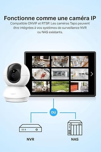 Tapo C210 Caméra WiFi Intérieure 2K 3MP, Rotation 360°, Détection de Personne&Pleurs de Bébé, Vision Nocturne, Audio Bidirectionnel, Stockage Cloud&microSD 512 Go, Alexa et Google Assistant thumbnail 6