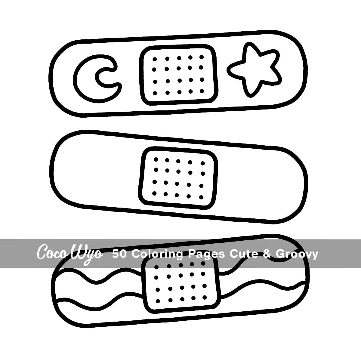 Cute & Groovy: Coloring Book for Adults and Kids, Bold and Easy, Simple and Big Designs for Relaxation Featuring Lovely Things thumbnail 8