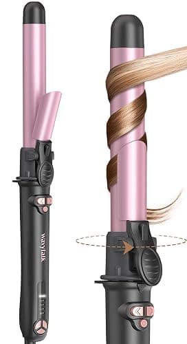 Wavytalk Rotating Curling Iron, Curl Cycle, 1 Inch Automatic Curling Wand for Long Hair, Get Effortless Beach Waves with Self Spinning Barrel up to 430°F with Home Button, Dual Voltage, Rose Gold - Rose Gold - Image 1