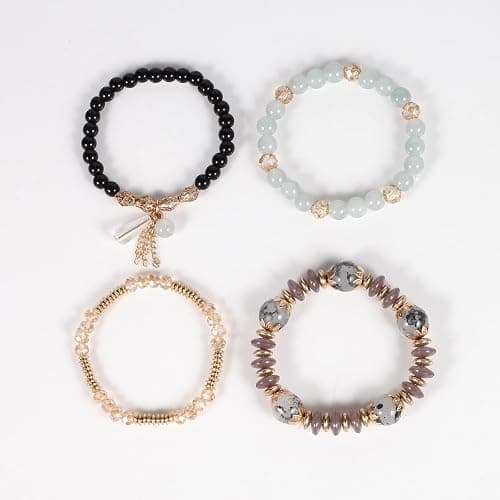 Solosoya Bohemian Boho Stackable Bracelets for Women Set, Girls Stretch Multilayer Stack Beads Colorful Beaded Charm Bracelets Girl Handmade Jewelry thumbnail 9