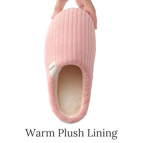 HUXMEYSON Slippers for Women, Warm Memory Foam Comfy House Slippers with Anti-Skid Rubber Sole for Indoor and Outdoor thumbnail 4
