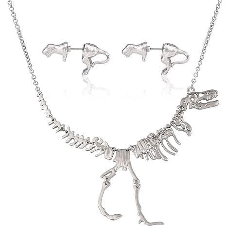 ZOLEAROPY Dinosaur Skeleton Vintage Collar Necklaces Statement Gothic Tyrannosaurus T-Rex Bone Choker Pendant Necklaces Bib Fashion Costume Jewelry - Image 1