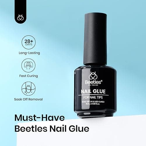 Beetles 15ml Gel Nail Glue 9 in 1 for Acrylic Nails Tips and Clear Press on Nails, Long Lasting Extension Glue, Base Coat, Blooming Art Gel, U V Light Cured thumbnail 2