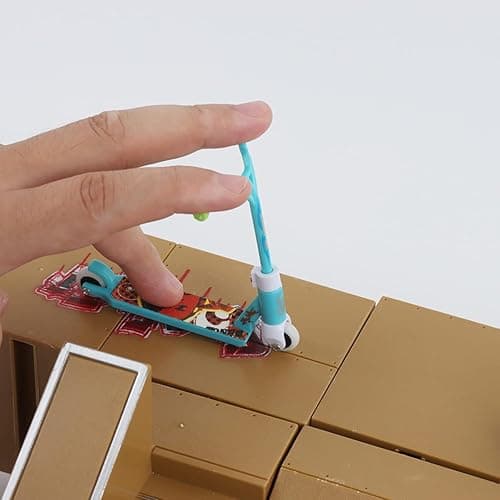 Jizlan 4Pcs Professional Finger Scooter Toy Alloy Metal for Use Fingerboard Obstacles Fingerboard Parks and Competitions, Skateboards Finger Boards, Alloy+Plastic thumbnail 4