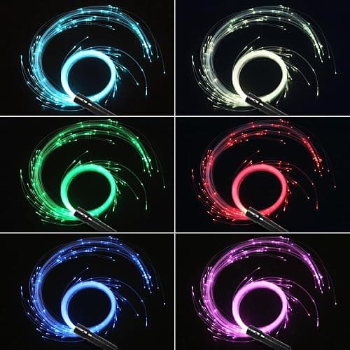 CHINLY LED Whip Lights, Fiber Optic Whip for Dancing, with 40 Color Effect Mode, APP Control and 360°Swivel, Rechargeable Rave Light for Parties, Light Shows, Unique Gifts for Girlfriend,Girl,Wife thumbnail 4