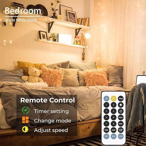 Twinkle Fairy Lights Indoor,66ft 200LED String Light with USB Plug in,Decorative Light for Boho Aesthetic, Room Decor Teen Girls, Christmas Tree Wedding Party Bedroom Lights, Warm White thumbnail 3