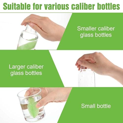 HJZHII 3pcs Beans Bottle Cleaner Sponge, Magic Beans Shaped Bottle Cleaning | Reusable Bottle Sponge Bean Heat Resistance Bottle Brush Internal Cleaning Tools for Small Mouth thumbnail 5