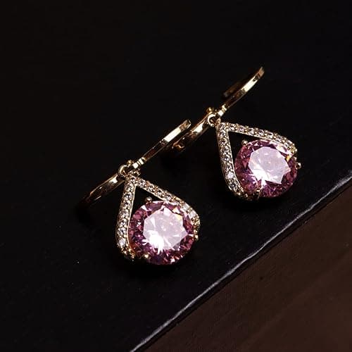 Sonateomber Gold Silver Small Hoop Dangle Earrings for Women, Trendy Dainty Rhinestone CZ Dangling Prom Wedding Leaf Flower Snowflake Butterfly Starfish Fashion Jewelry Gift thumbnail 6