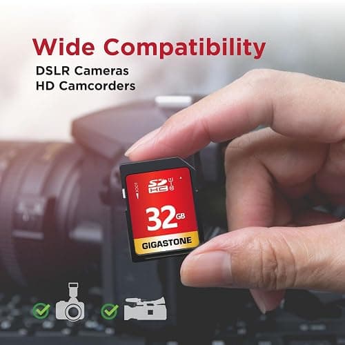 GIGASTONE 32GB SD Card 5-Pack UHS-I U1 Class 10 SDHC Memory Card High-Speed Full HD Video Compatible with Canon Digital Camera, SPYPOINT TACTACAM WOSPORTS Trail Camera, with 5 Mini Cases thumbnail 5