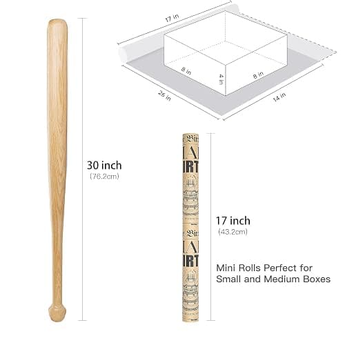RUSPEPA Kraft Birthday Newspaper Wrapping Paper Roll, Vintage Retro Birthday Headlines with Party Cake & Gifts Design, Kraft Gift Wrap for Adult Milestone Celebration, Party, 17 Inches x 16.4 Feet thumbnail 7