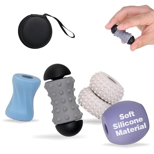 FUFADADE Mini Fidget Toys for Adults Teens, 2-in-1 Silent Fidget Toys Finger Roller with Anxiety Stress & Relief Functions, Stress Relief and Focus Tool for Office, Home (Style 2) - Image 1