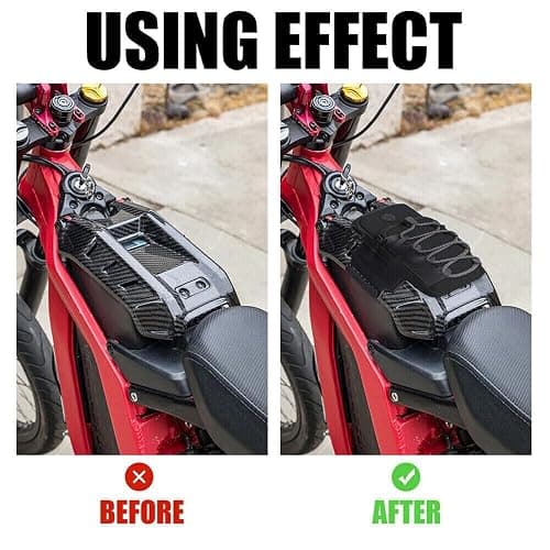 FITALA Motorcycle Handlebar Storage Bag with USB Charging Port, Waterproof Pouch for Sur-ron Light Bee X Segway, Black thumbnail 2