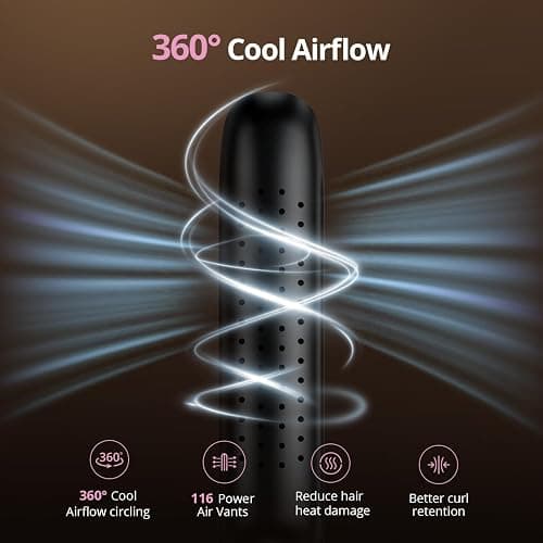 CrazyMar 2 in 1 Hair Straightener and Curler, Professional Straightener with 9 Adjustable Temp&360° Cool Airflow&Auto Shut-Off&Anti-Scald Shell&Digital Display&Dual Voltage&Ionic for Short&Long Hair thumbnail 3
