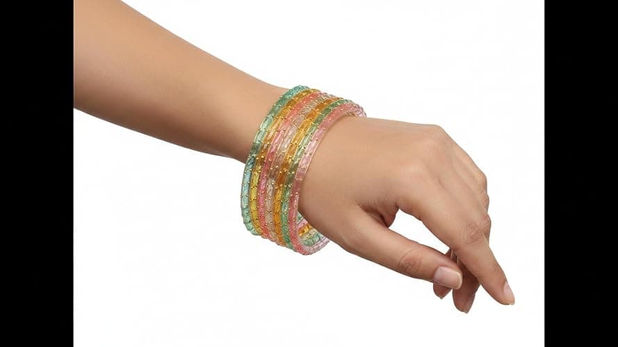 JD'Z COLLECTION Plain and Glossy Finished Raindrop Glass Bangles Set for Women | Traditional Ethnic Chudi for Wedding, Party & Regular- Set of 12 Pcs | Multiple Colours | Wedding Jewelry Bangles for Women thumbnail 2
