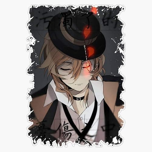 Chuuya Nakahara Vinyl Waterproof Sticker Decal Car Laptop Wall Window Bumper Sticker 5" - Image 1