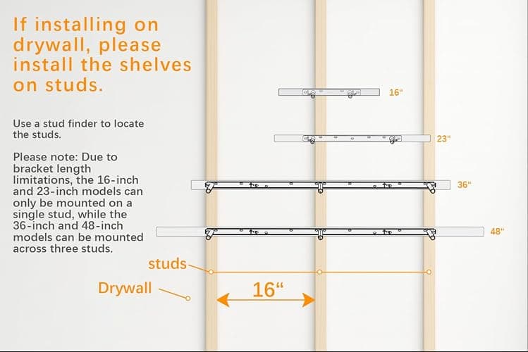 BAYKA Floating Shelves for Wall, 22.5 inches Black Wall Shelves for Bathroom, Bedroom, Living Room, Kitchen & Book, Hanging Display Decor Organizer Shelf with 22 lbs Capacity thumbnail 9
