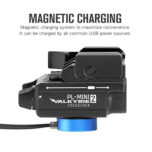OLIGHT PL-Mini 2 Valkyrie 600 Lumens Magnetic USB Rechargeable Compact Weaponlight with Adjustable Rail, High Performance CW LED Tactical Flashlight with Built-in Battery thumbnail 6
