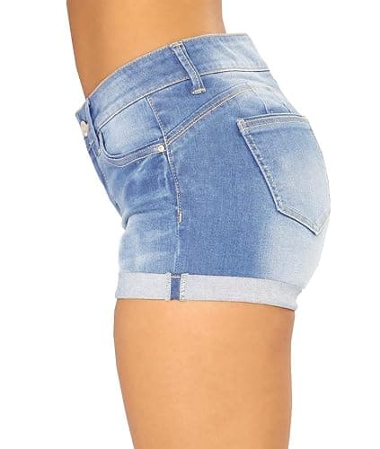 Govc Women Casual Summer Mid Waist Stretchy Denim Jean Shorts Junior Short Jeans thumbnail 2