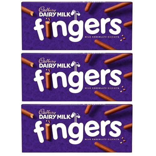 Dairy Milk Fingers Covered with Milk Chocolate - Pack of 3, 114g - Image 1