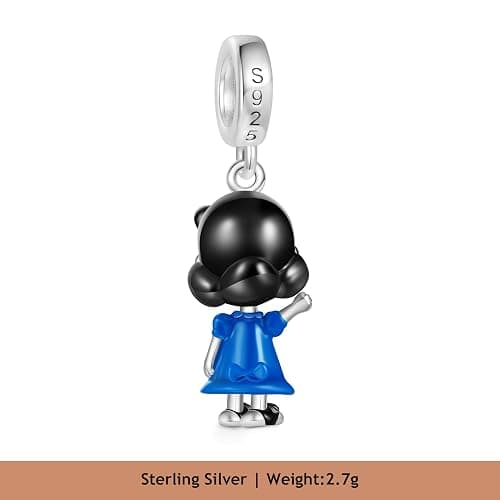 GNOCE Peanuts Lucy Pendant Dangle Charm Bracelet for Women, S925 Sterling Silver Dangle Charms for Women Wife, Valentine‘s Day, Mother’s Day Jewelry thumbnail 3