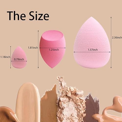 GFOUNS 21 pcs Beauty blender Makeup Sponge Bulk:Blender Sponges 21 Pcs for Liquid, Cream, and Powder, Multi-colored Pink make up sponges for foundation thumbnail 3