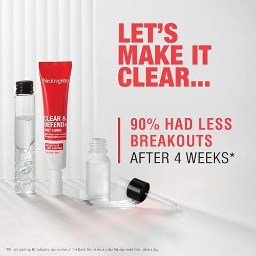 Neutrogena Clear & Defend+ Daily Serum (1x 30ml), Refining and Clearing Face Serum with Salicylic Acid, AHA/PHA, Daily-Use Oil-Free, Suitable for Spot-Prone Skin to Help Defend Against Breakouts thumbnail 4