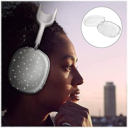 SaharaCase Hybrid Flex Cover Case for Apple AirPods Max [Rugged] Headphone Protection Antislip Grip Slim (Transparent Sparkle) thumbnail 6